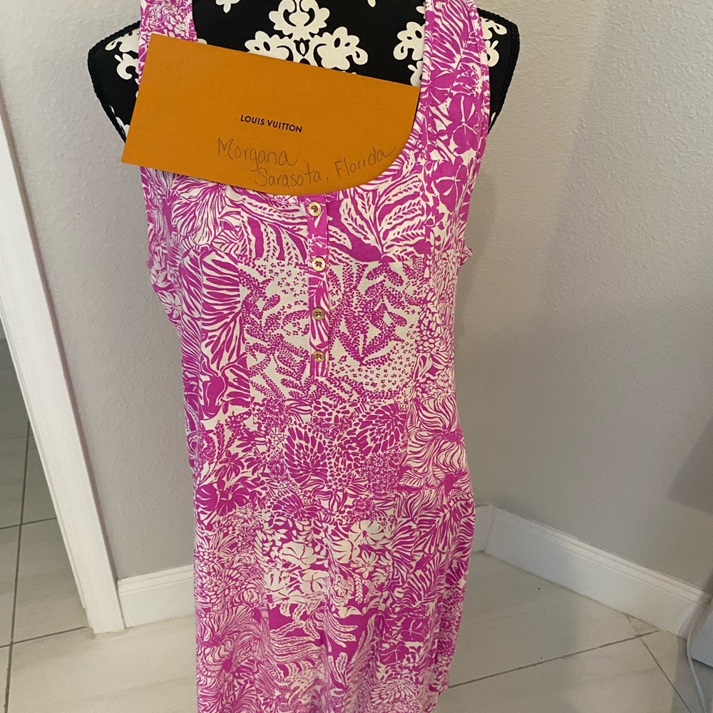 Lilly Pulitzer Pink and White Floral Dress - Picture 2 of 4